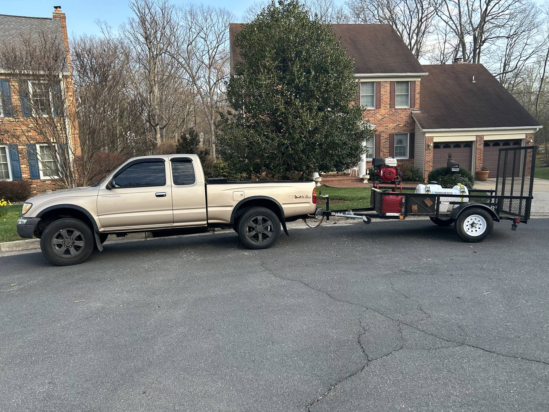 AHL Wash dual-rig pressure washing setup in Springfield VA